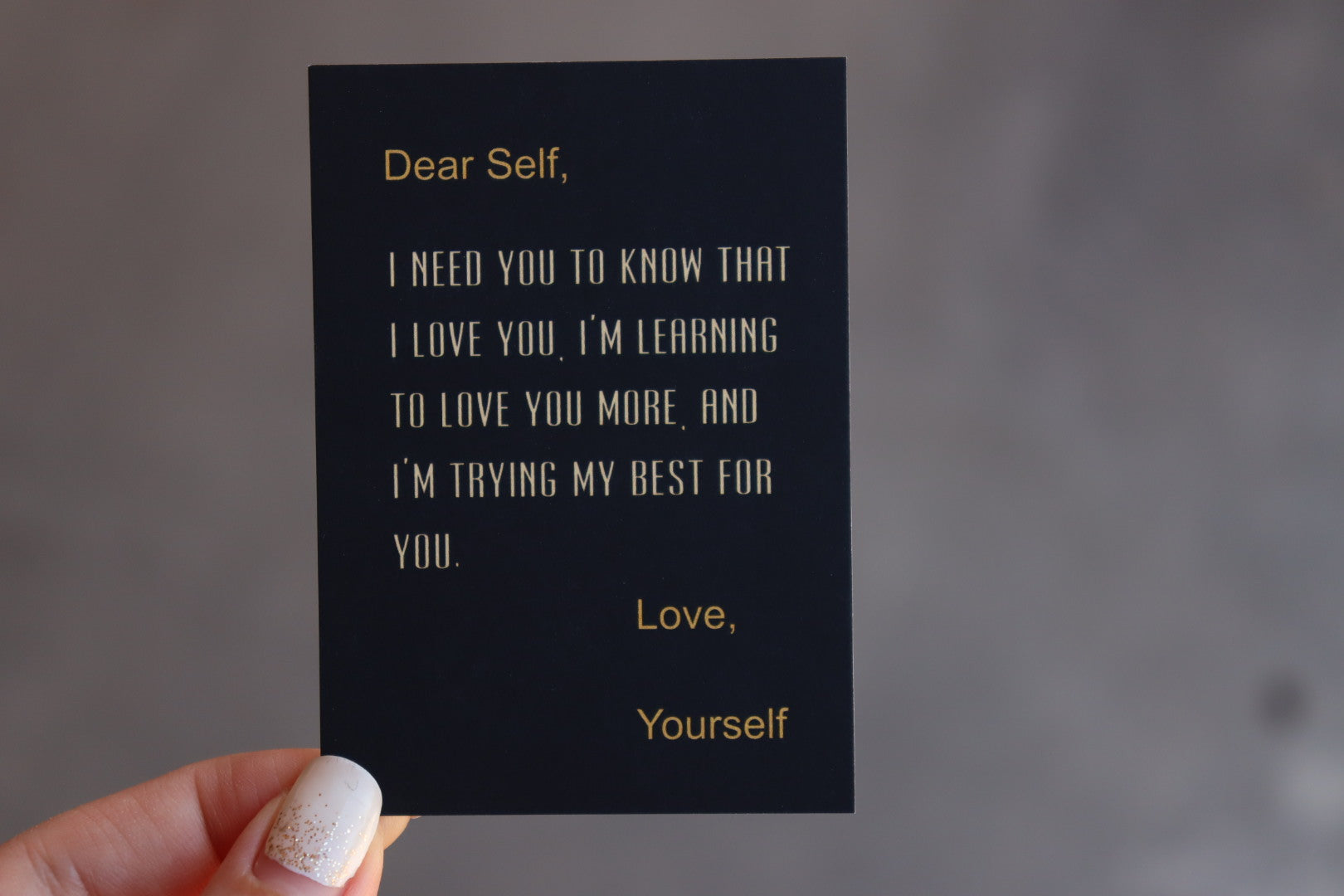 Black Inspirational Card (I’m so happy you’re alive)