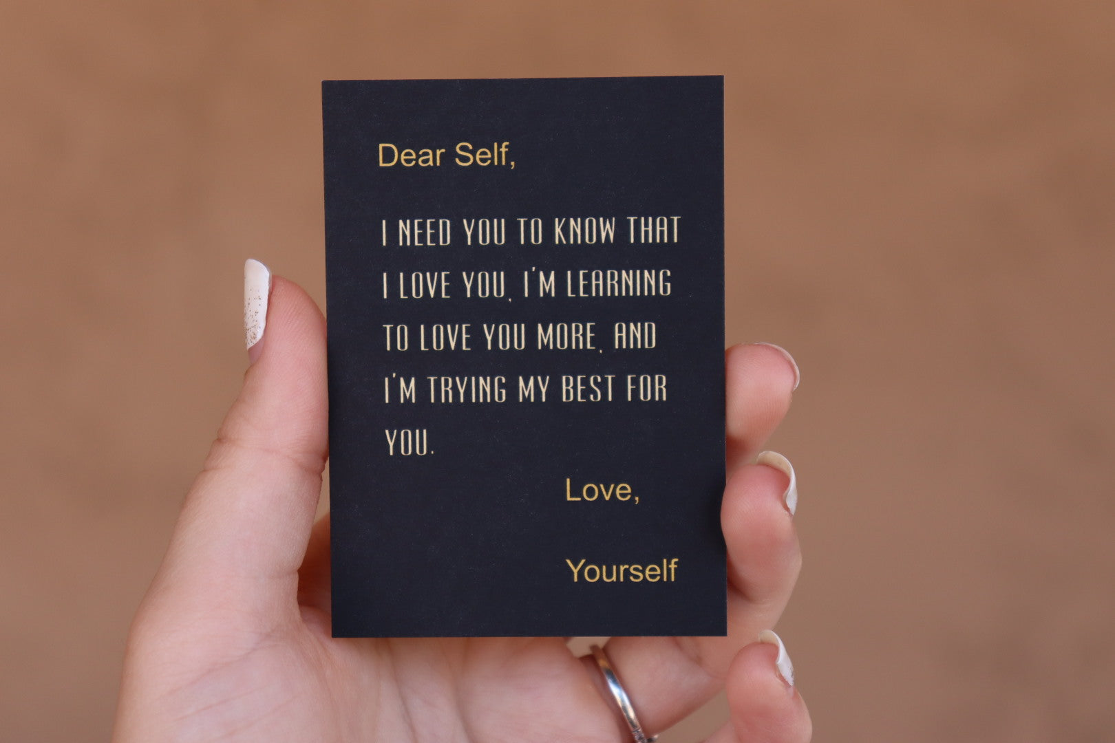 Black Inspirational Card (I’m so happy you’re alive)