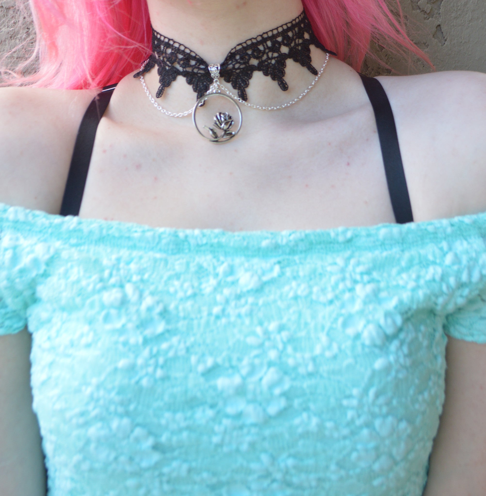 Black Lace Rose Choker ♥ - Underlying Beauty - 3