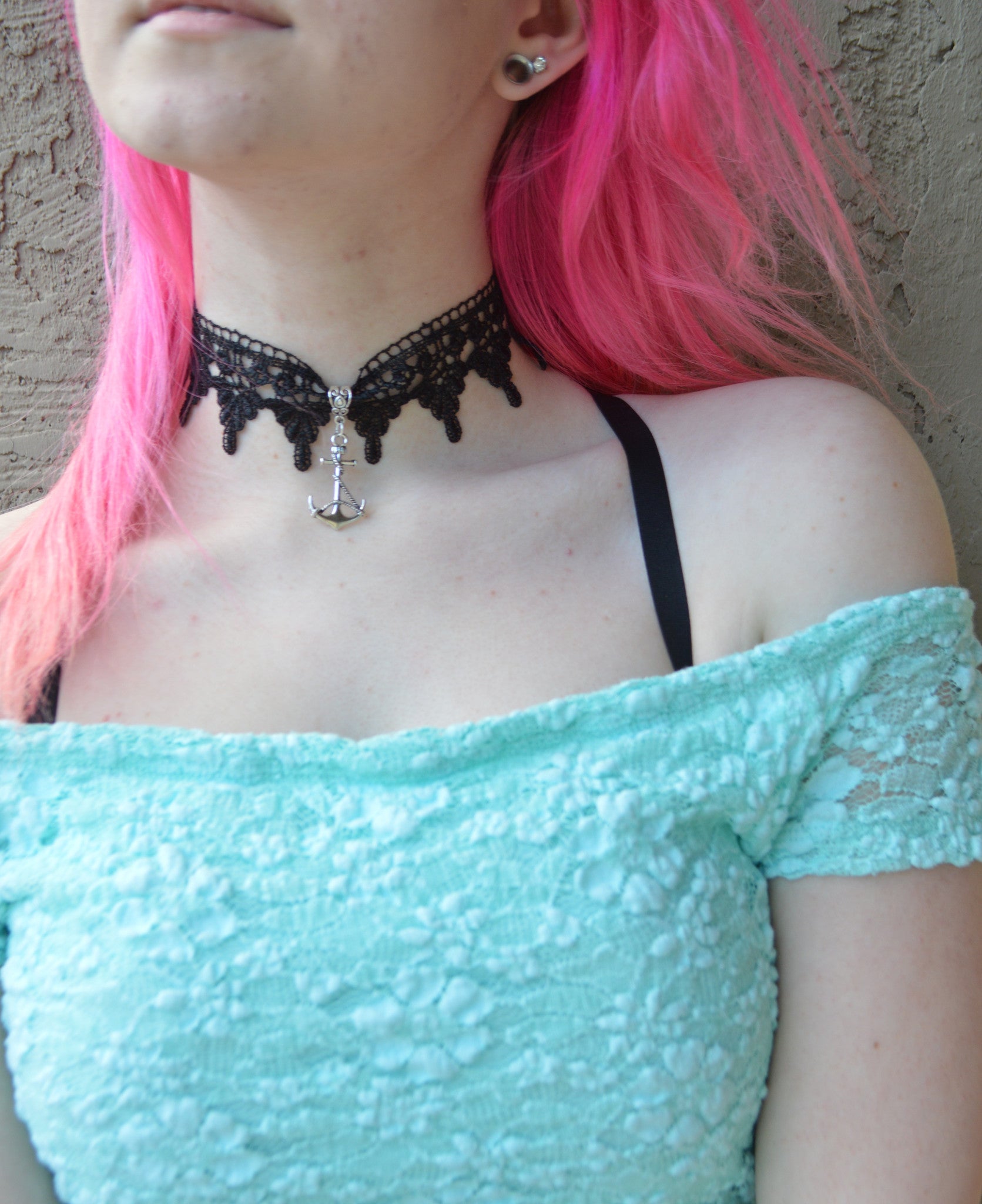 Black Lace Anchor Choker ♥ - Underlying Beauty - 5