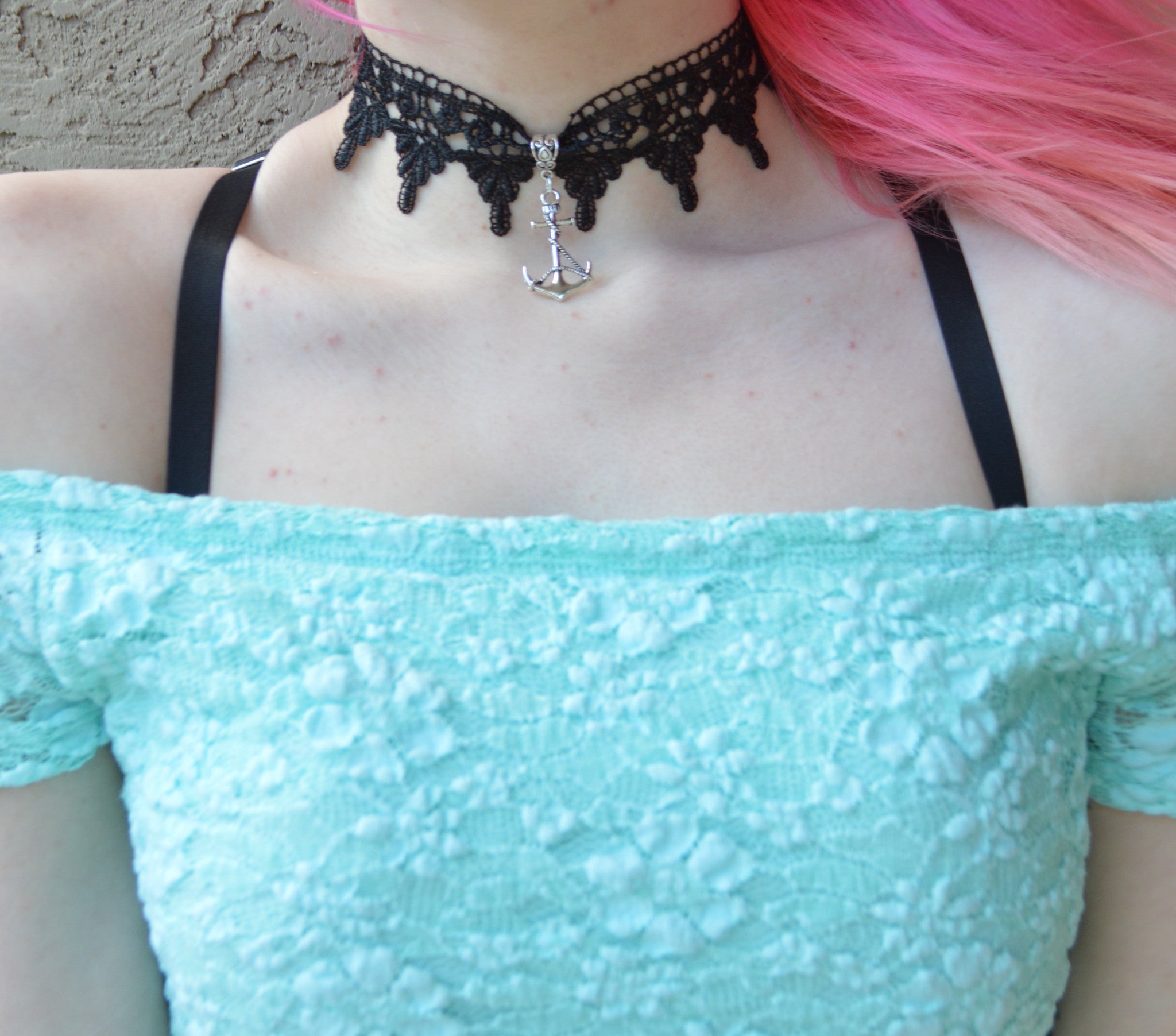 Black Lace Anchor Choker ♥ - Underlying Beauty - 3