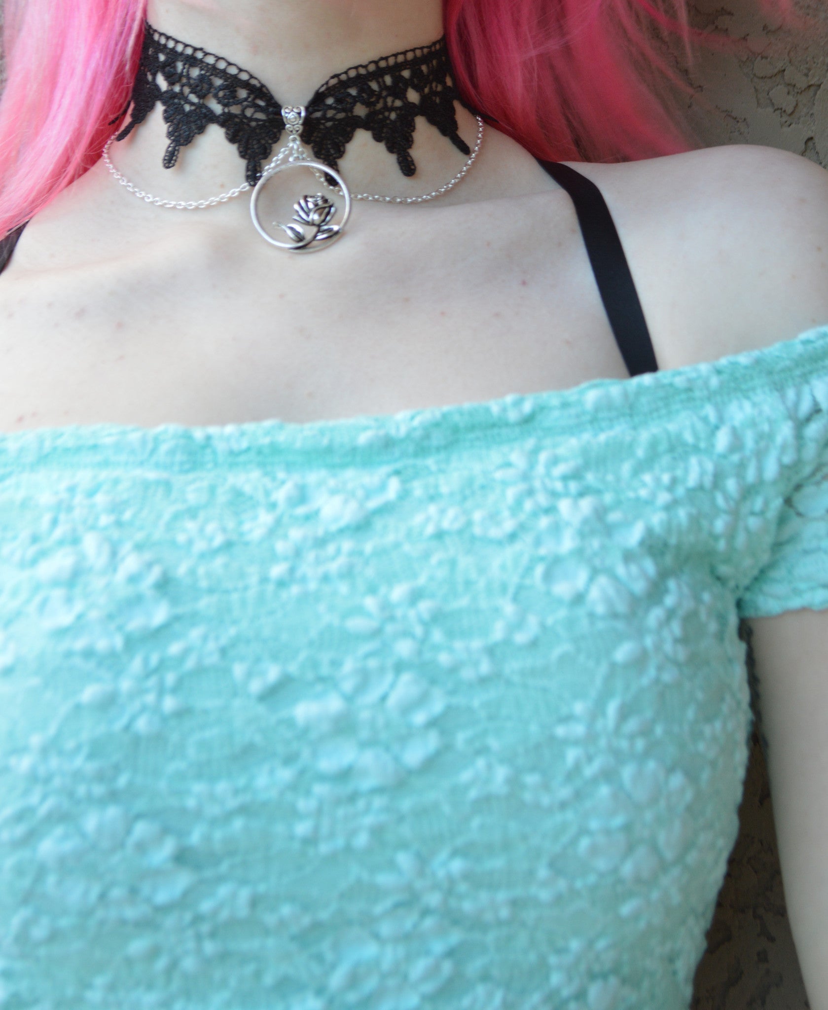 Black Lace Rose Choker ♥ - Underlying Beauty - 2