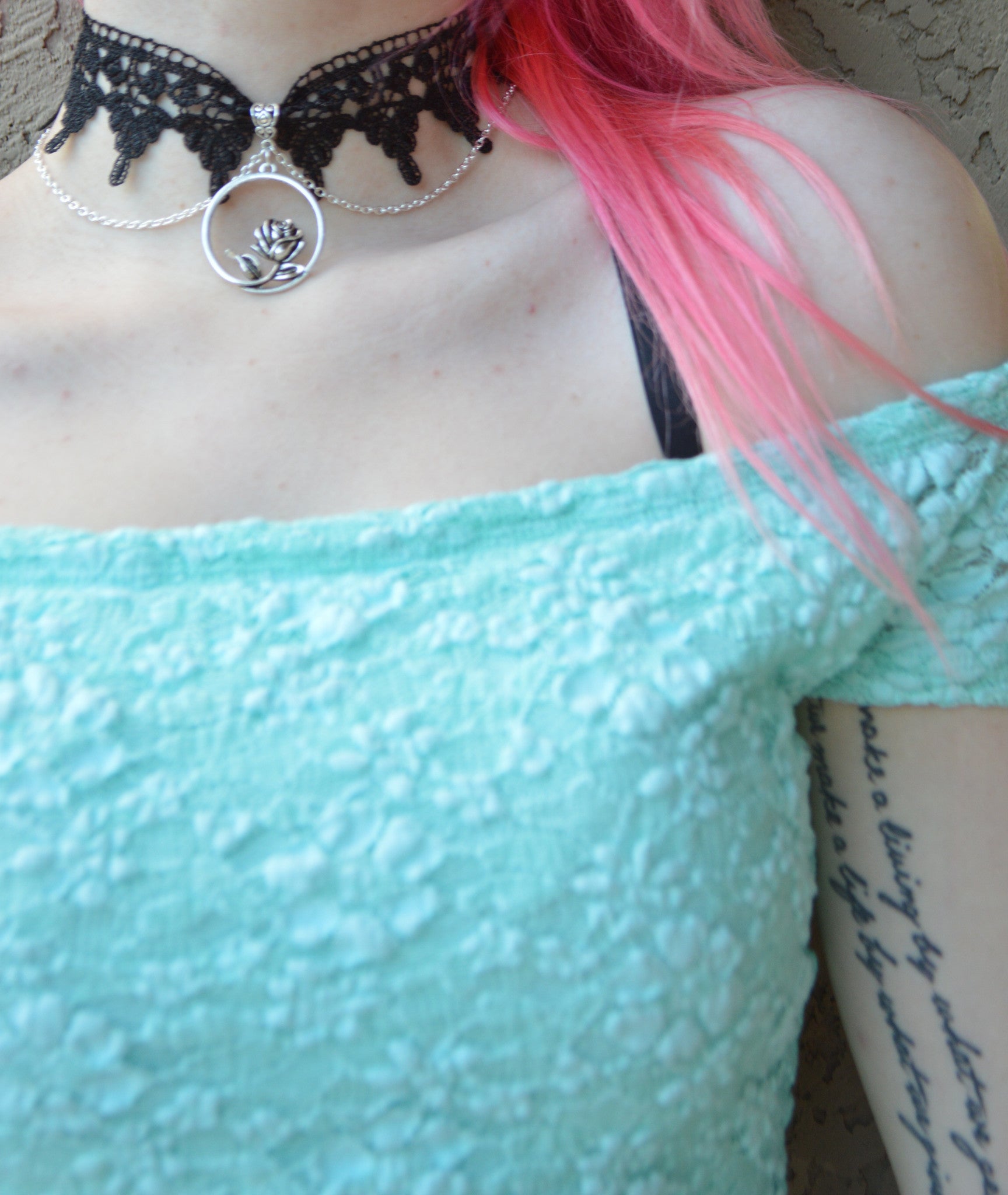 Black Lace Rose Choker ♥ - Underlying Beauty - 5