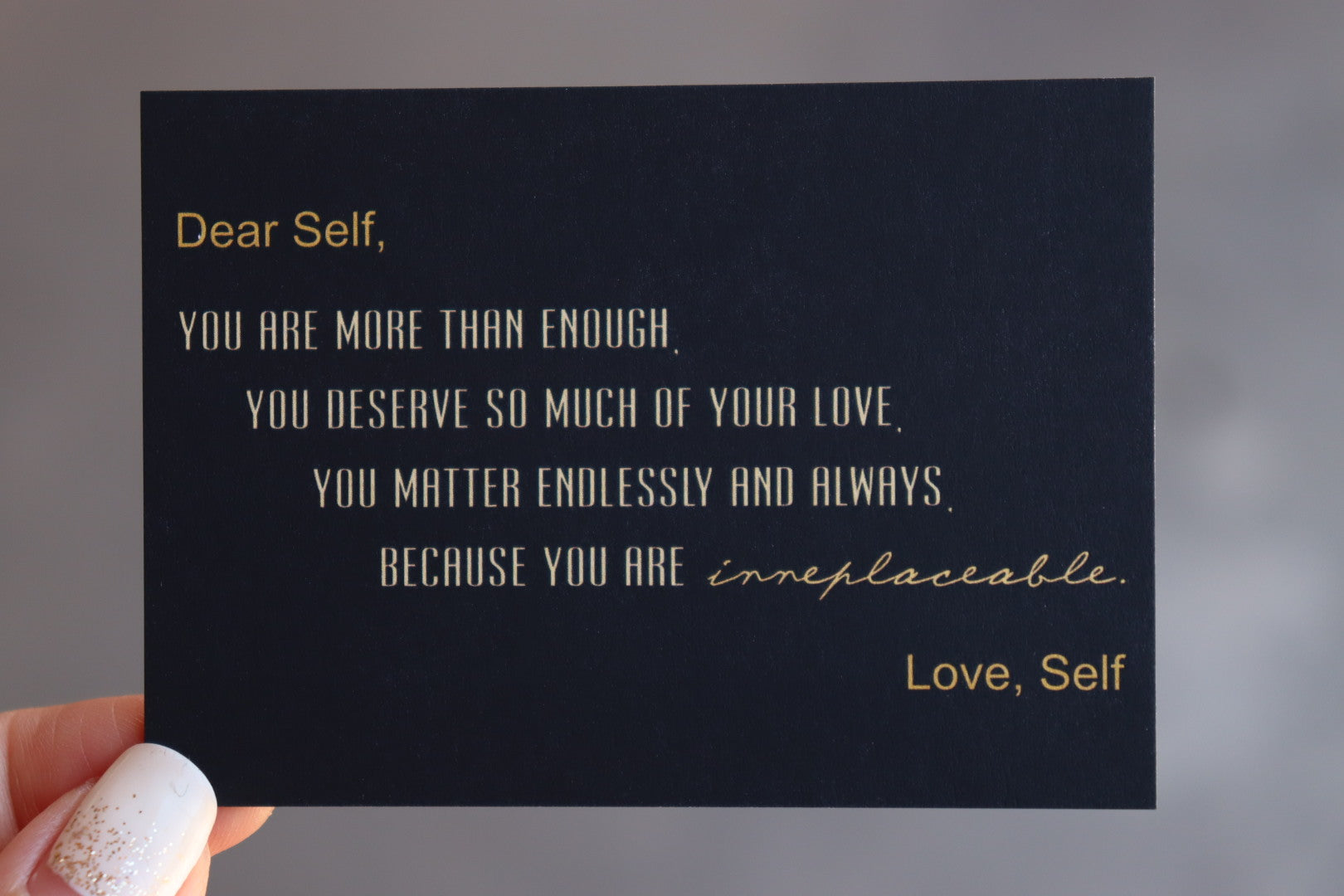 Black Inspirational Card (you are limited edition)