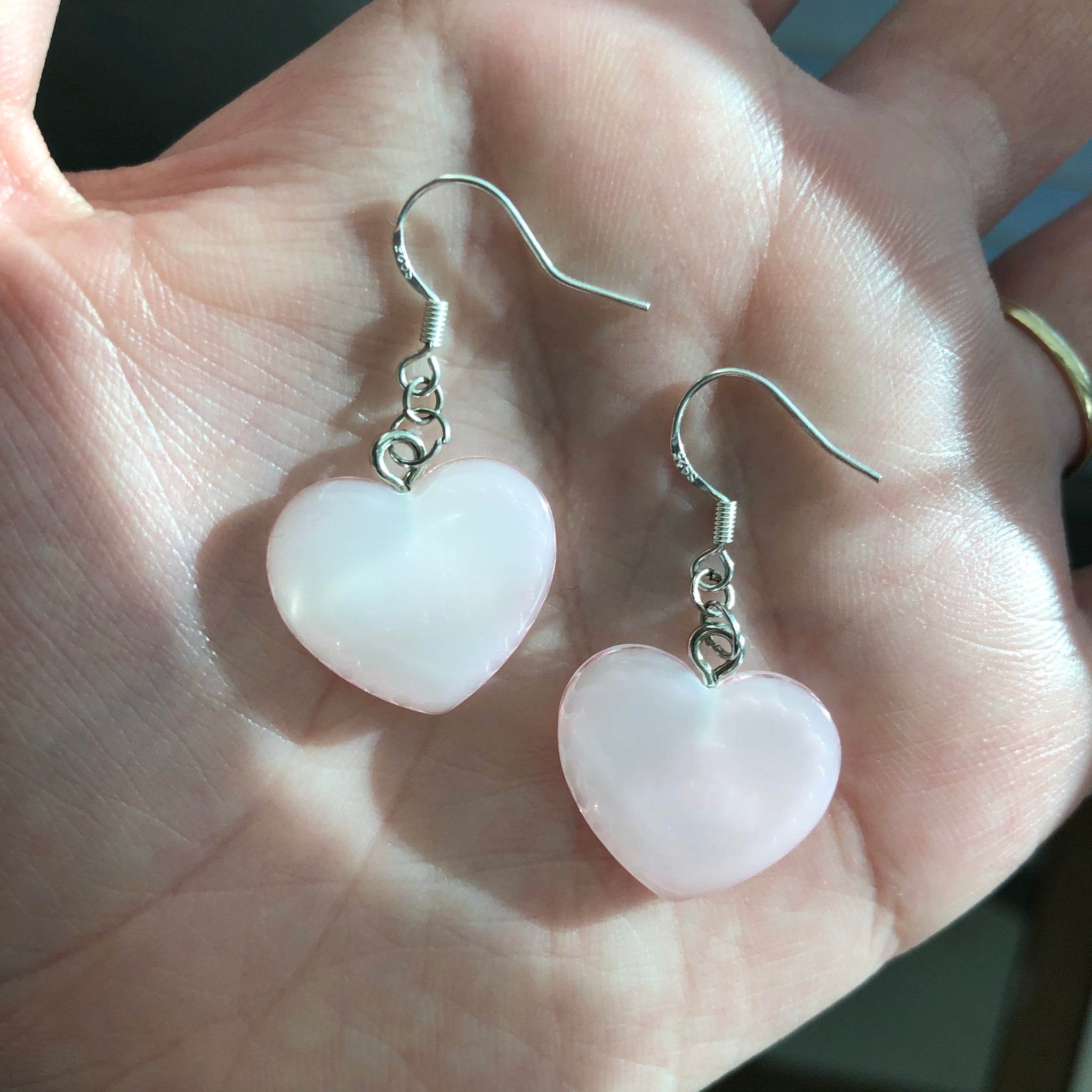 Pink Heart Earrings π