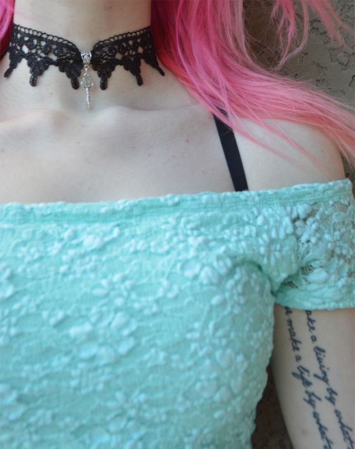 Black Lace Key Choker ♥ - Underlying Beauty - 2