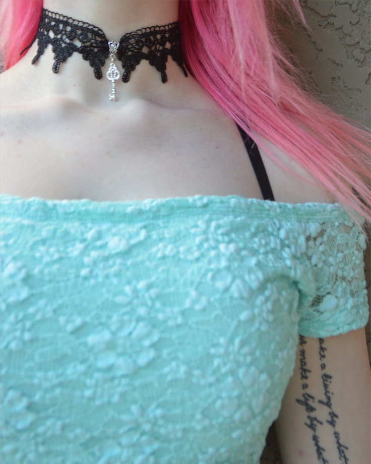 Black Lace Key Choker ♥ - Underlying Beauty - 1