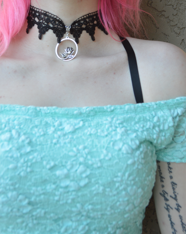 Black Lace Rose Choker ♥ - Underlying Beauty - 1