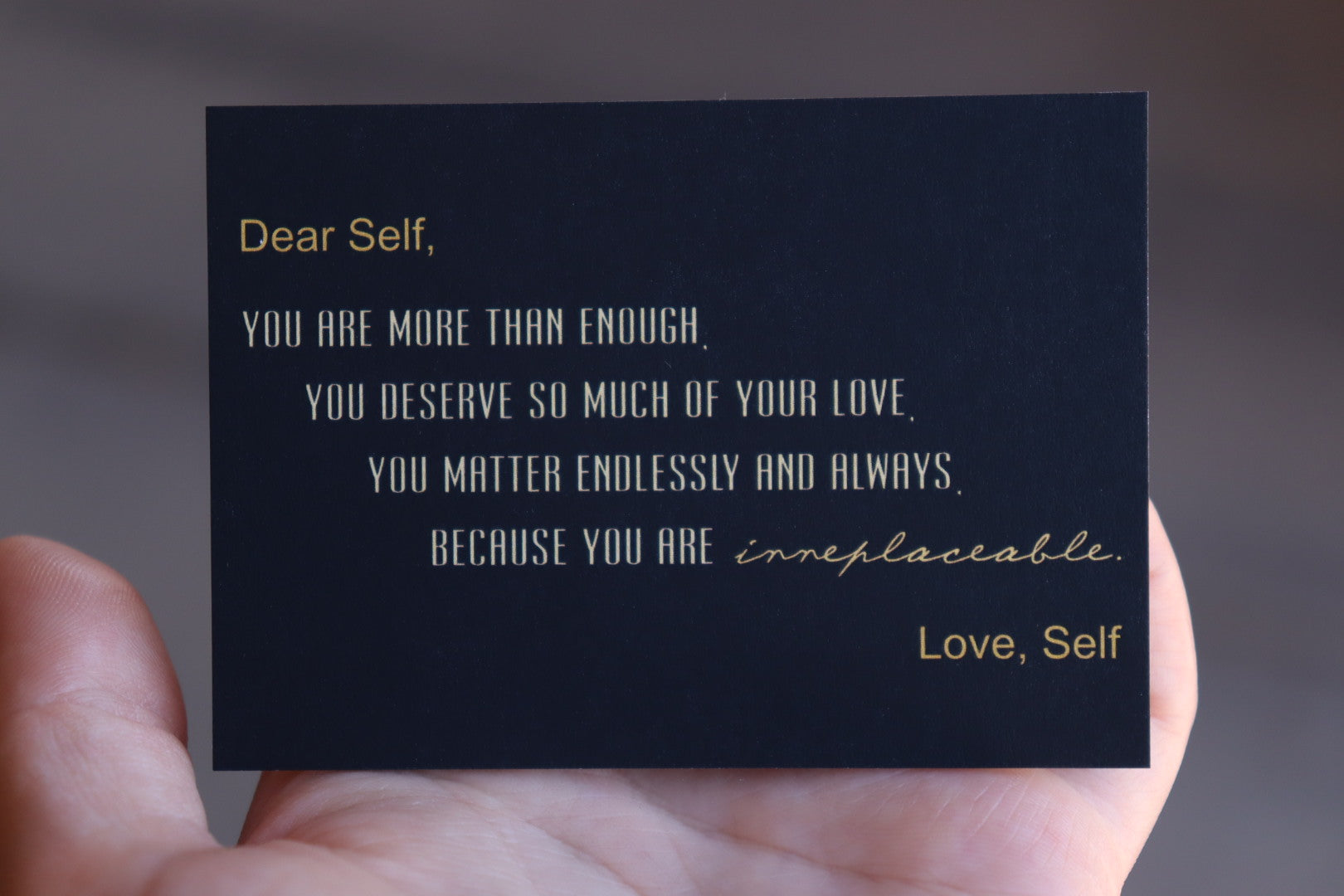 Black Inspirational Card (you are limited edition)