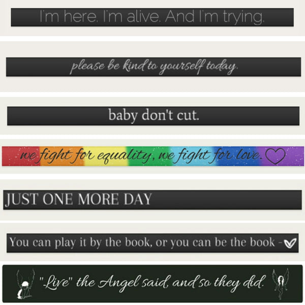 ALL 7 Suicide Prevention / Self love Bracelet Bundle ♥ - Underlying Beauty - 1